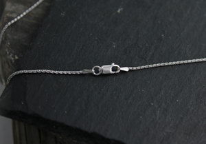 14k White Gold Wheat Chain, 18 inches, White Gold Chain, Chain for pendant, Minimalist, Necklace for pendant, Simple, Ready to Ship